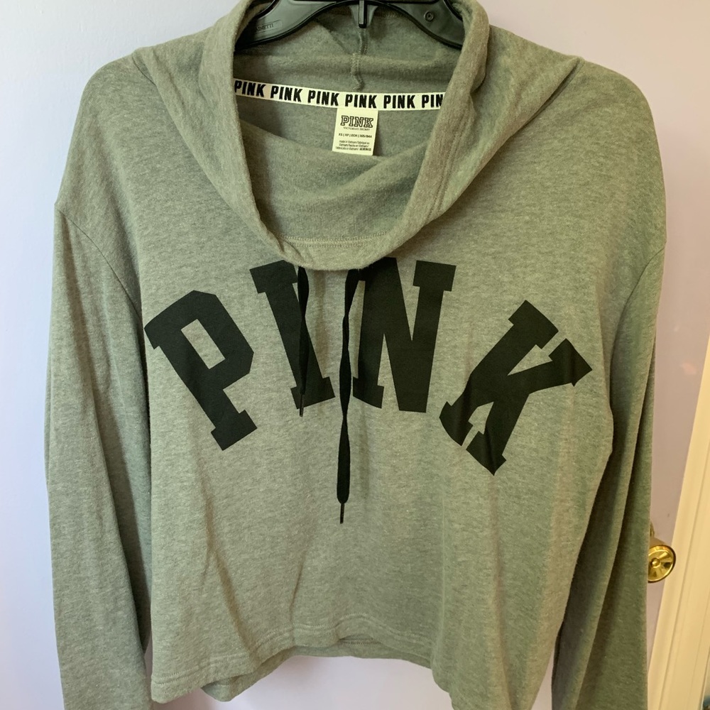 PINK gray hoodie